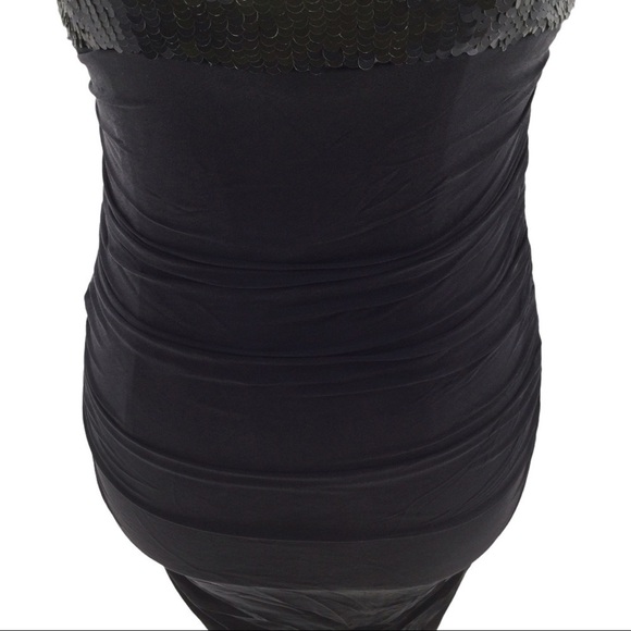 Alice+Olivia silk sequins black Cocktail dress - Picture 4 of 11
